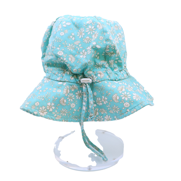 Ami & Li Other - Ami & Li Girls Aqua Floral Hat size: *12-24 Months